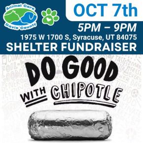 Dine To Donate: Chipotle + Animal Care of Davis County Fundraisers